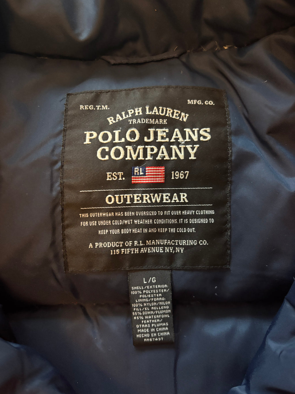 Ralph Lauren Boblejakke - L