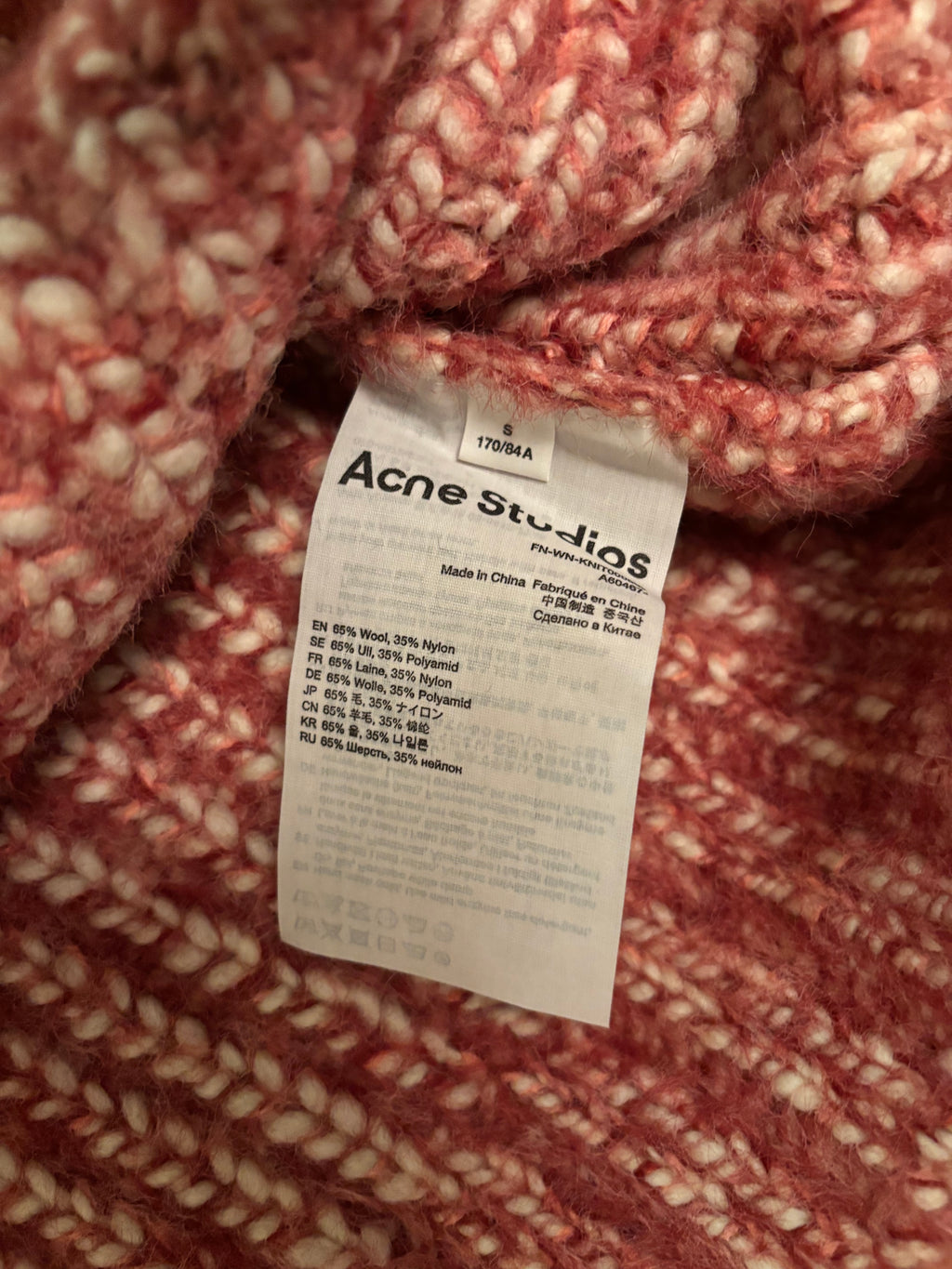 Acne Studios rosa genser - M/L