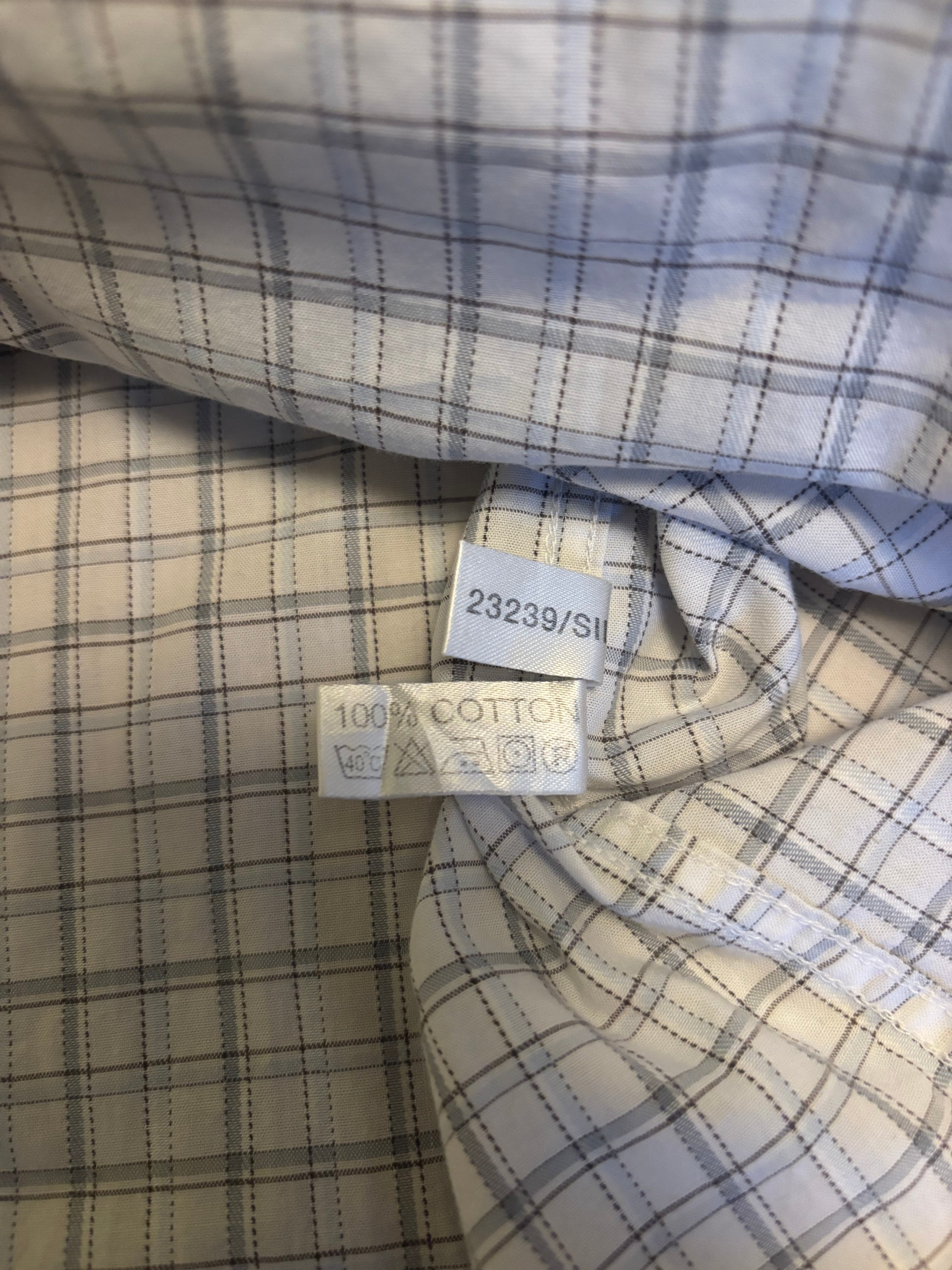 YSL Rutete Kortermet Skjorte - XL