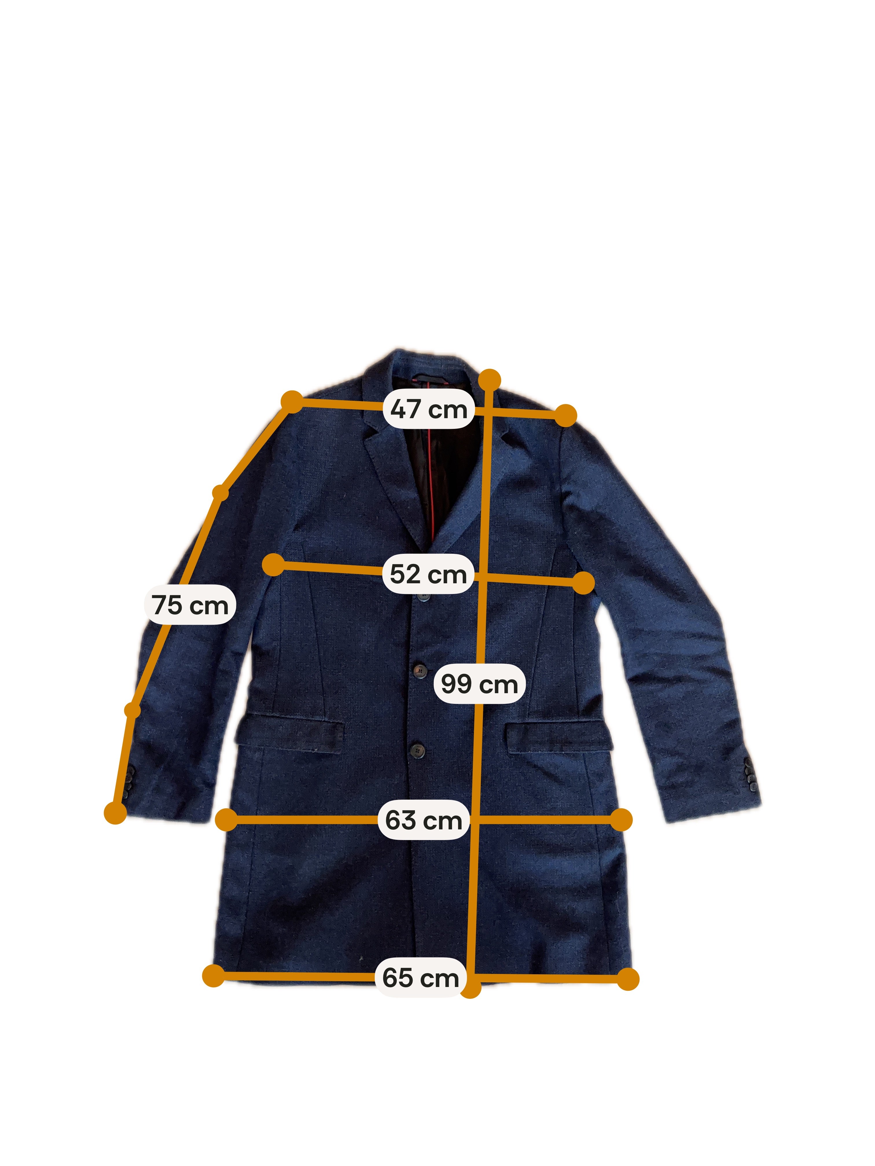 Hugo Boss Navy Høst/Vår Frakk - L