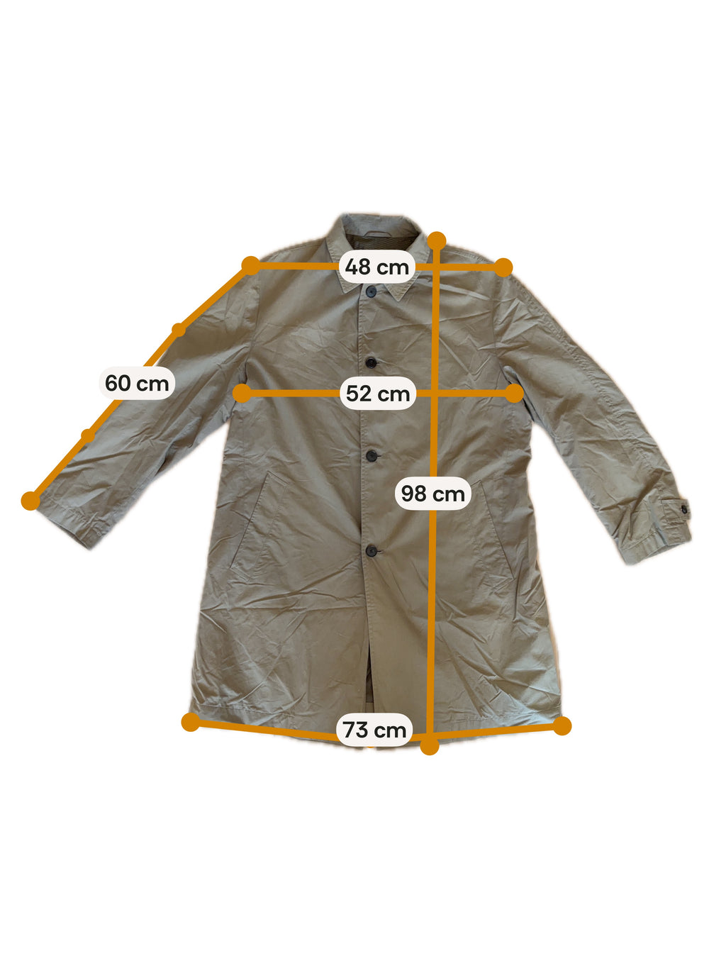 Hugo Boss Frakk/Trenchcoat Beige - XL