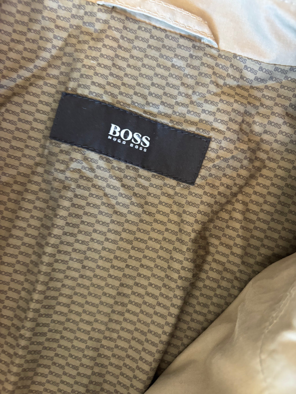 Hugo Boss Frakk/Trenchcoat Beige - XL